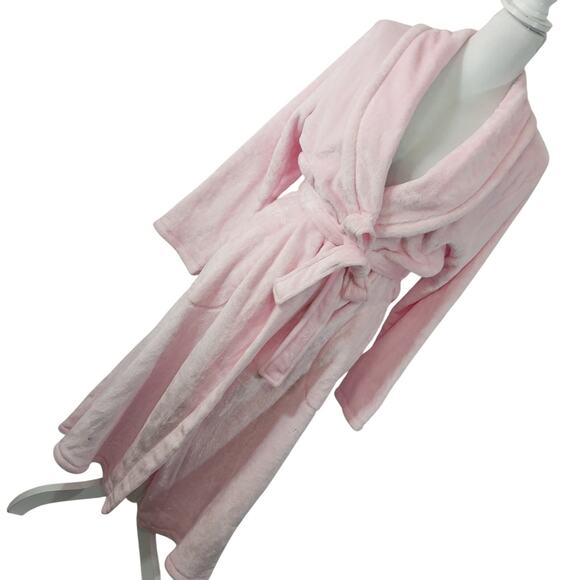NWOT! KIM ROGERS! ADORABLE COTTON CANDY PINK PLUSH, SNUGGLY BATH ROBE! SZ L - Picture 1 of 12